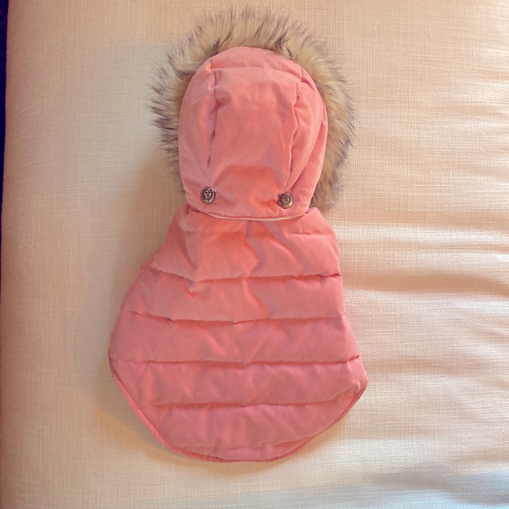 Pink Down Puffer Coat -Small Dog